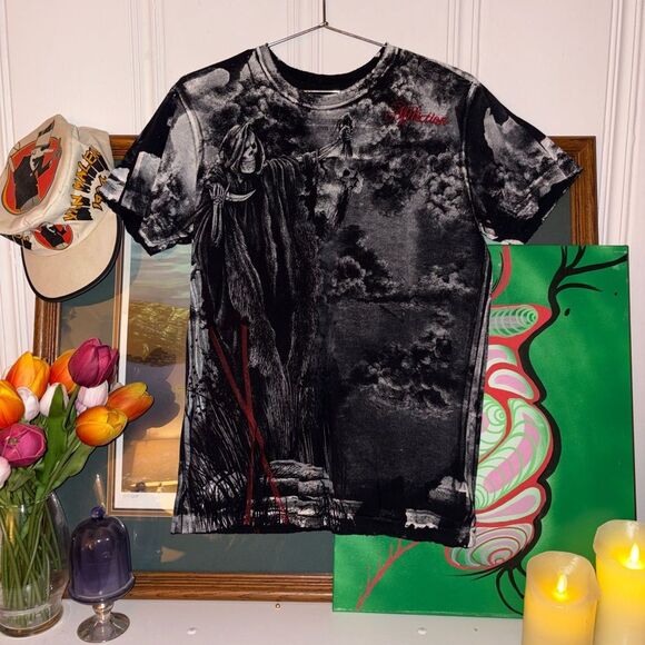 Affliction - T-shirt - Black - Vintage Grim Reaper - Picture 1 of 7
